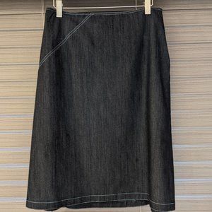 Marella Navy Cotton Blend Lined Cintage Skirt Size 6